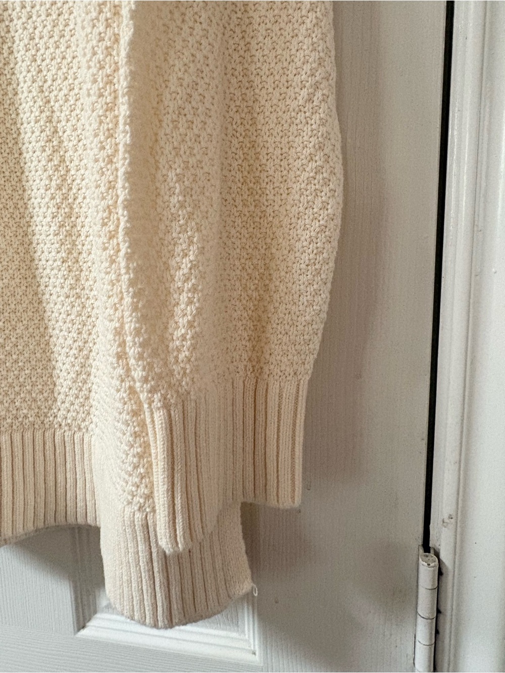 Old Navy Cream Ivory Textured Knit Longline Crewneck Tunic Sweater Large NWT - Picture 12 of 16